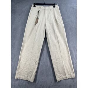 Thrills Ivy Mid Rise Pleated Pants in Parchment Size 2 Womens